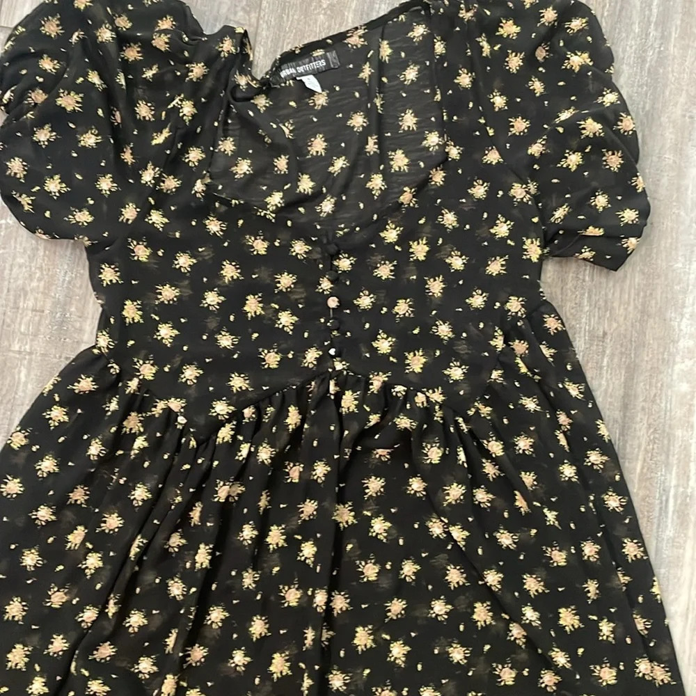 Urban Outfitters Floral Babydoll Short Sleeve Dress Small - Picture 5 of 11